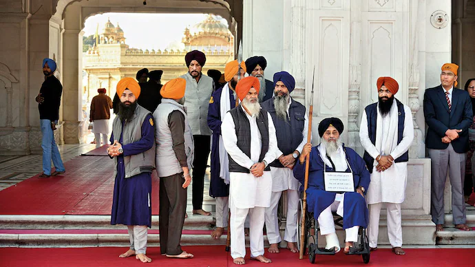 
Sukhbir Badal and Akali Leaders Seek Forgiveness at Akal Takht After Completing Religious Penances