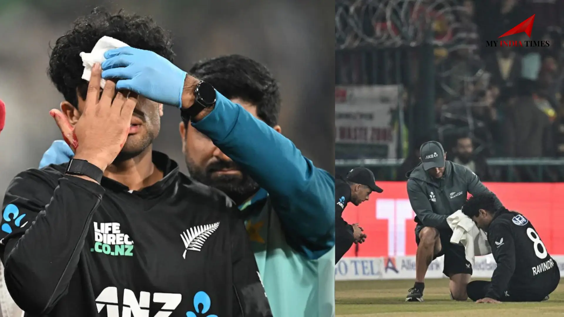 New Zealand’s Rachin Ravindra Suffers Head Injury at Lahore's Gaddafi Stadium Amid Controversy Over Stadium Lighting