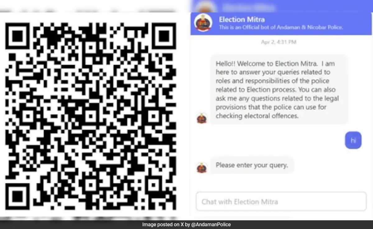 Revolutionizing Election Security: Andaman Police Introduce AI-Powered Chatbot 'Election Mitra'
