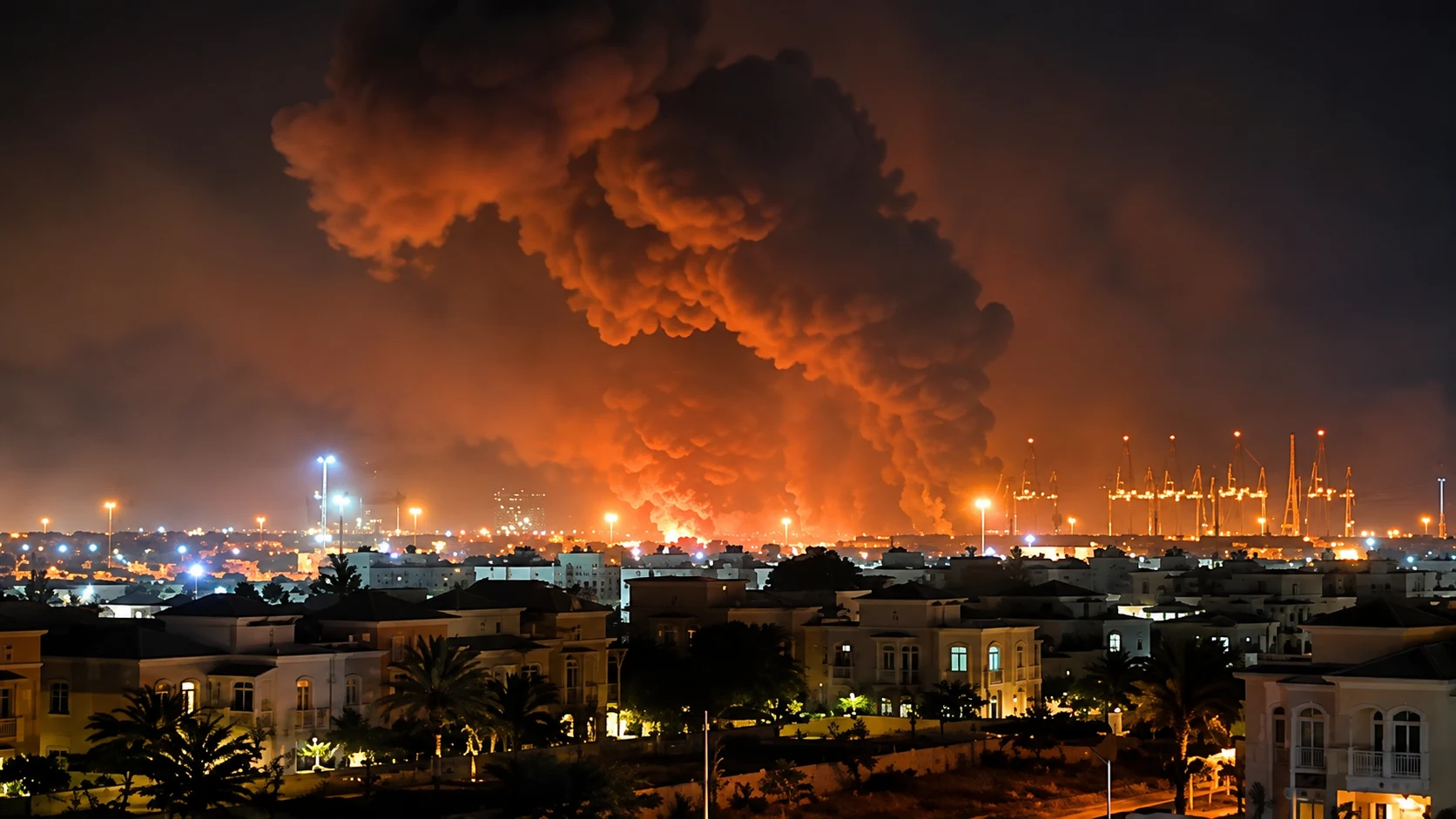 Dubai Rocked by 7 Explosions in 20 Minutes: Thick Smoke Rises Over Jebel Ali as Authorities Probe Cause