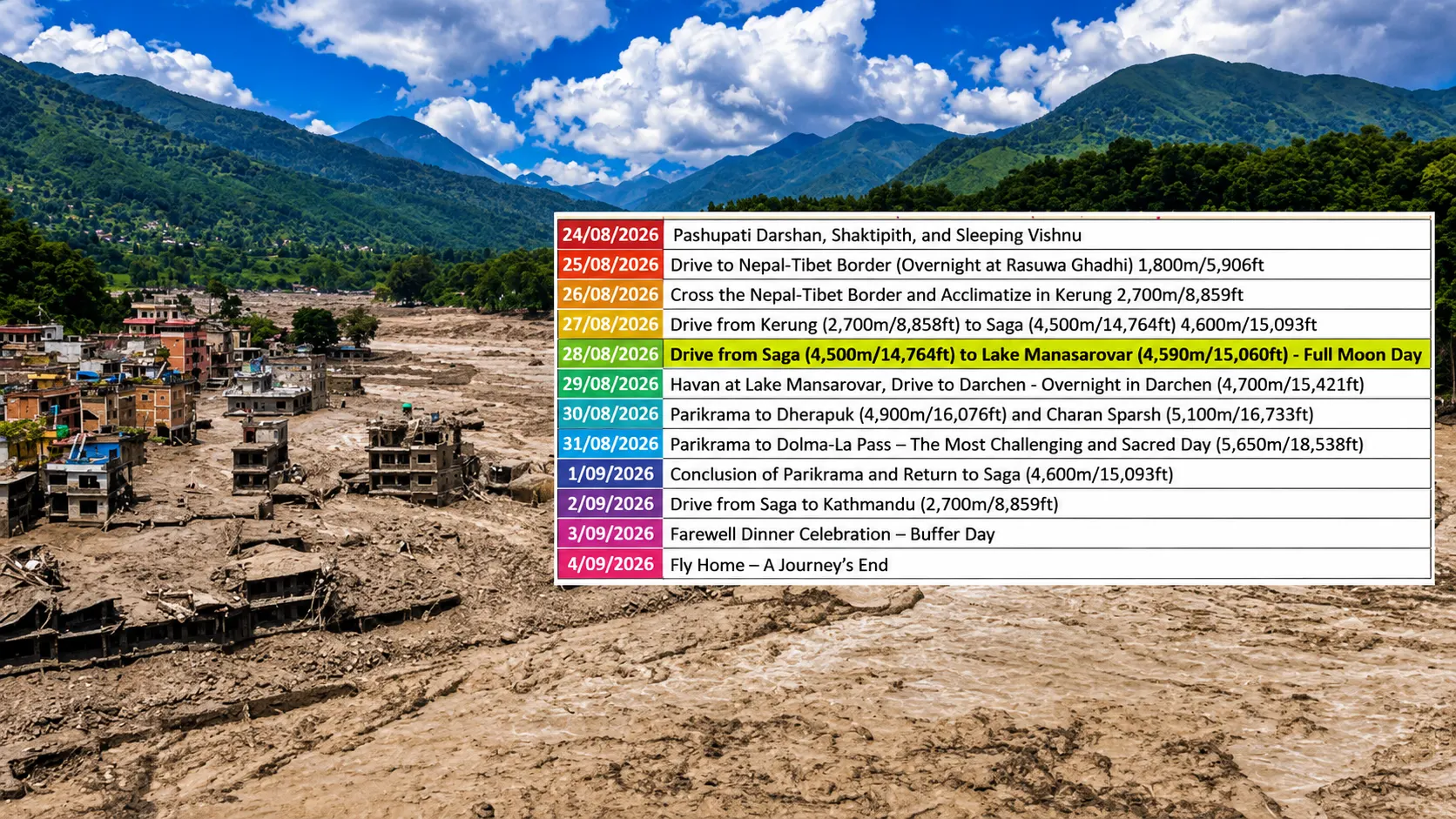 Kailash Mansarovar Yatra Turns Tragic as Floods Hit Nepal and Tibet