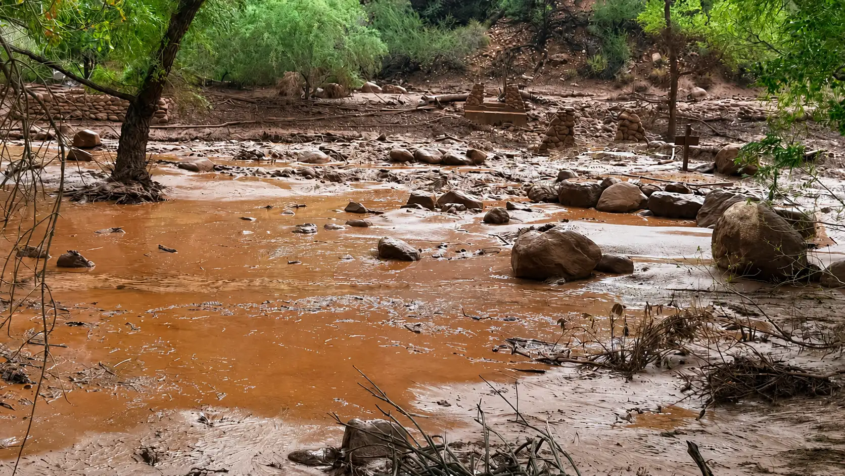 Grand Canyon Flash Flood: Massive Destruction at Bright Angel Canyon, Dozens Evacuated and Several Still Unaccounted For