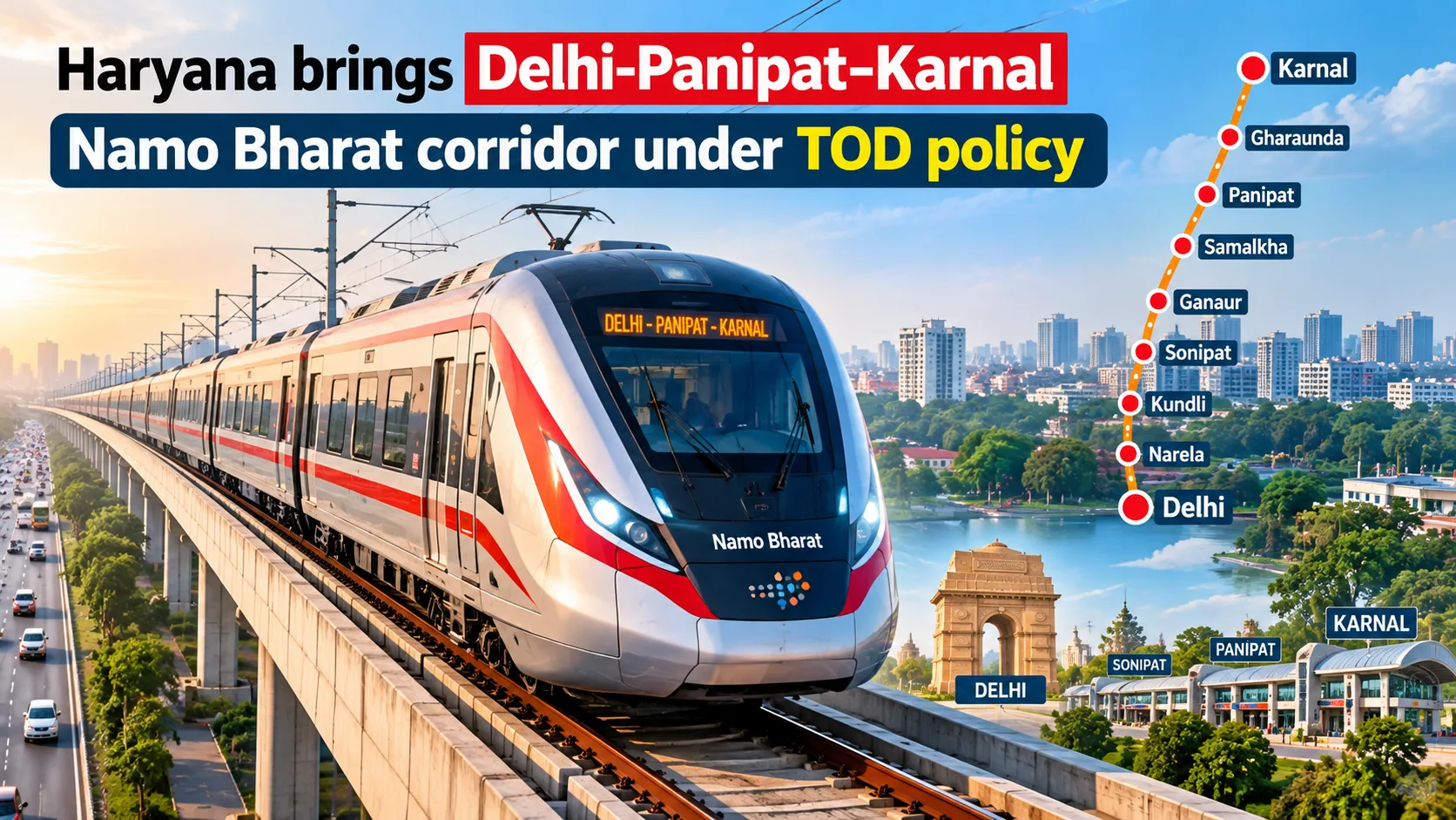 Haryana brings Delhi-Panipat-Karnal Namo Bharat corridor under TOD policy